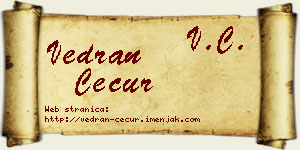 Vedran Čečur vizit kartica